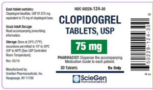 Clopidogrel 75mg tablet